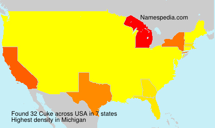 Surname Cuke in USA