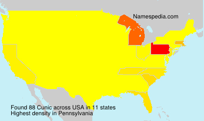 Surname Cunic in USA Surname Cunic in USA