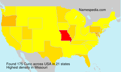 Surname Cuno in USA