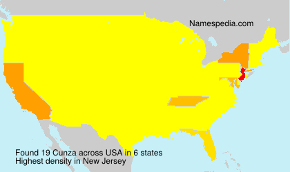 Surname Cunza in USA