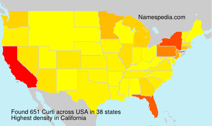 Surname Curti in USA