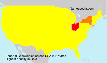 Surname Czerwieniec in USA