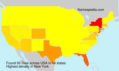 Surname Daal in USA