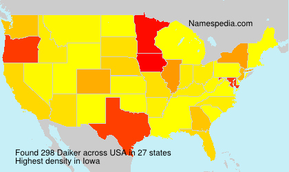 Surname Daiker in USA