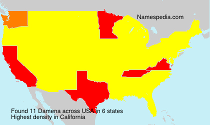 Surname Damena in USA