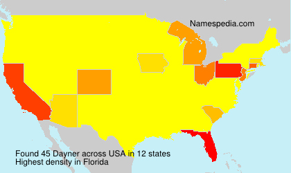 Surname Dayner in USA