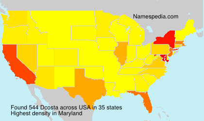 Surname Dcosta in USA