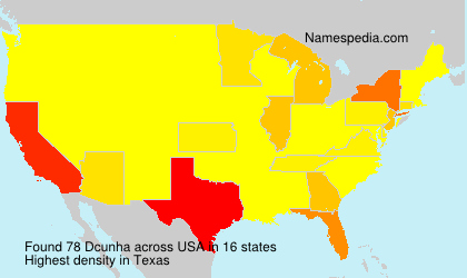 Surname Dcunha in USA
