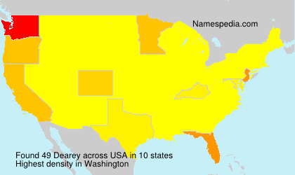 Surname Dearey in USA