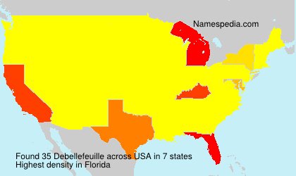 Surname Debellefeuille in USA