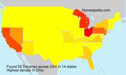 Surname Decenso in USA Surname Decenso in USA