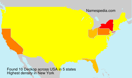 Surname Deckop in USA