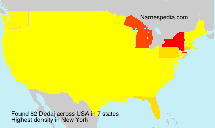 Surname Dedaj in USA