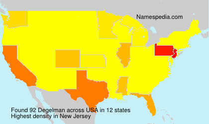 Surname Degelman in USA