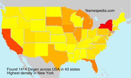Surname Degen in USA