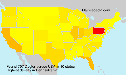 Surname Degler in USA