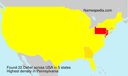 Surname Dehel in USA
