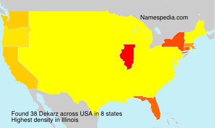 Surname Dekarz in USA