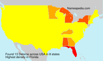 Surname Delorne in USA