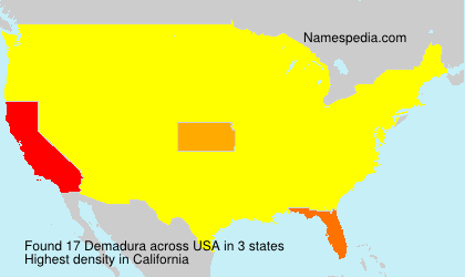 Surname Demadura in USA