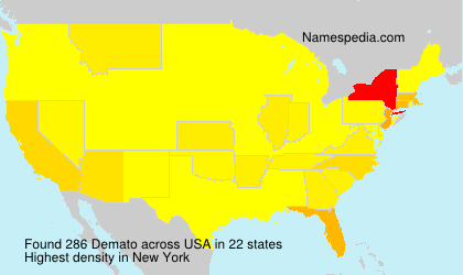 Surname Demato in USA