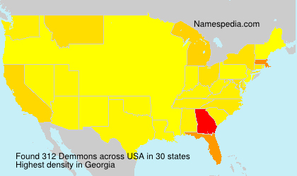 Surname Demmons in USA