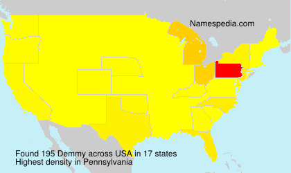 Surname Demmy in USA
