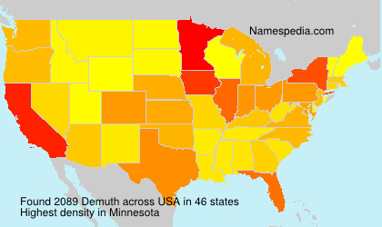 Surname Demuth in USA
