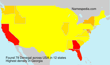 Surname Denegal in USA