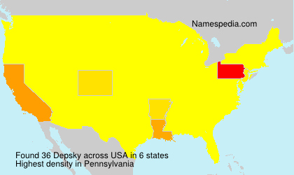 Surname Depsky in USA