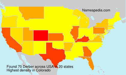 Surname Derber in USA