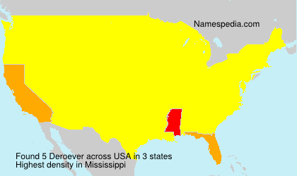Surname Deroever in USA Surname Deroever in USA