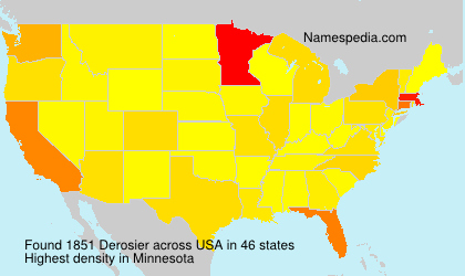 Surname Derosier in USA