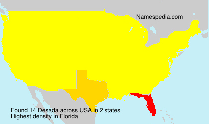 Surname Desada in USA Surname Desada in USA