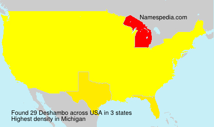 Surname Deshambo in USA