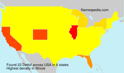 Surname Detlof in USA