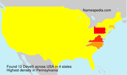 Surname Develli in USA