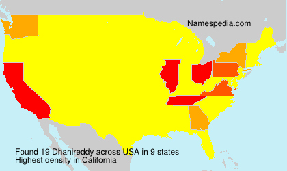 Surname Dhanireddy in USA Surname Dhanireddy in USA