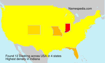 Surname Diedring in USA