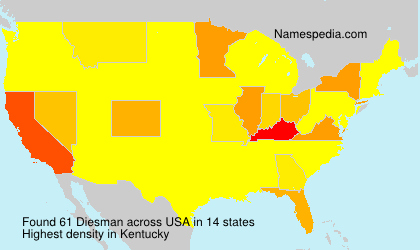 Surname Diesman in USA