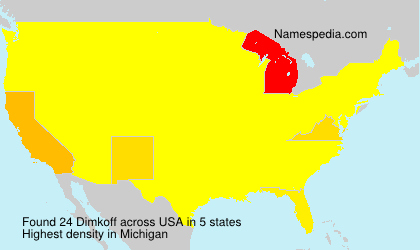 Surname Dimkoff in USA