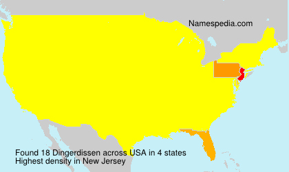 Surname Dingerdissen in USA