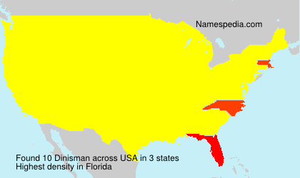 Surname Dinisman in USA