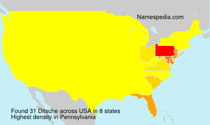 Surname Ditsche in USA Surname Ditsche in USA