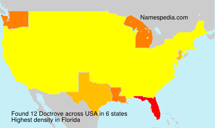 Surname Doctrove in USA