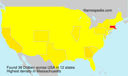 Surname Dolben in USA