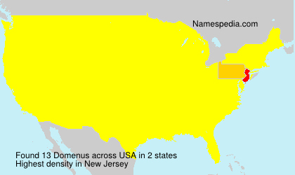 Surname Domenus in USA