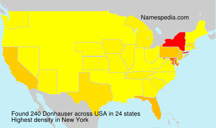 Surname Donhauser in USA