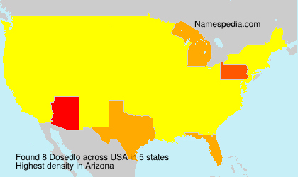 Surname Dosedlo in USA