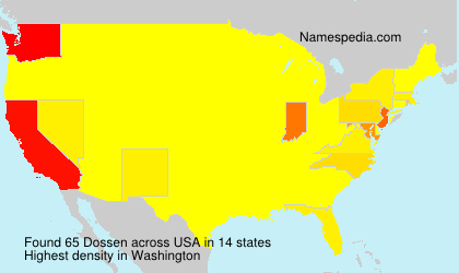 Surname Dossen in USA